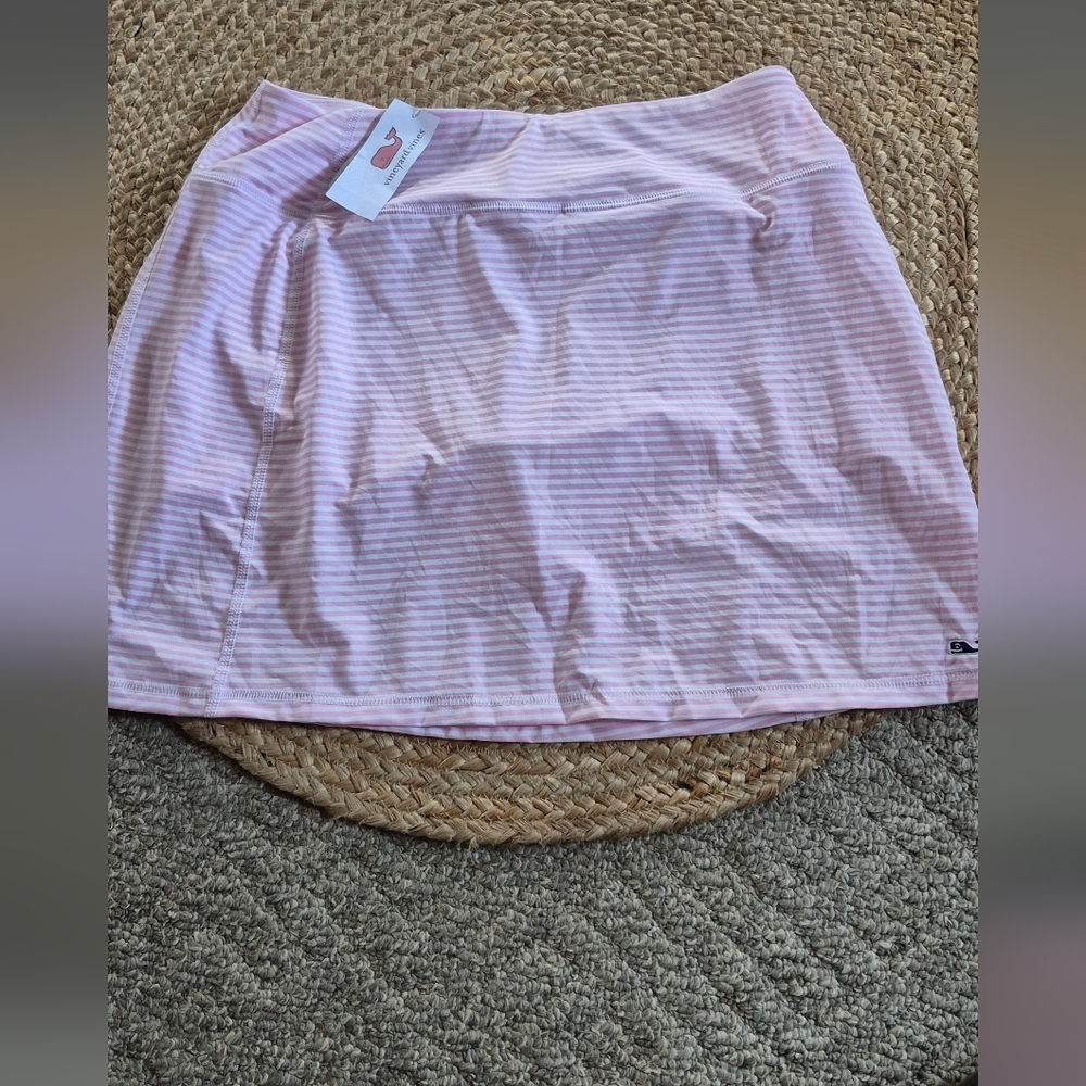 Vineyard Vines Pink Striped Skort Sz.M NWT